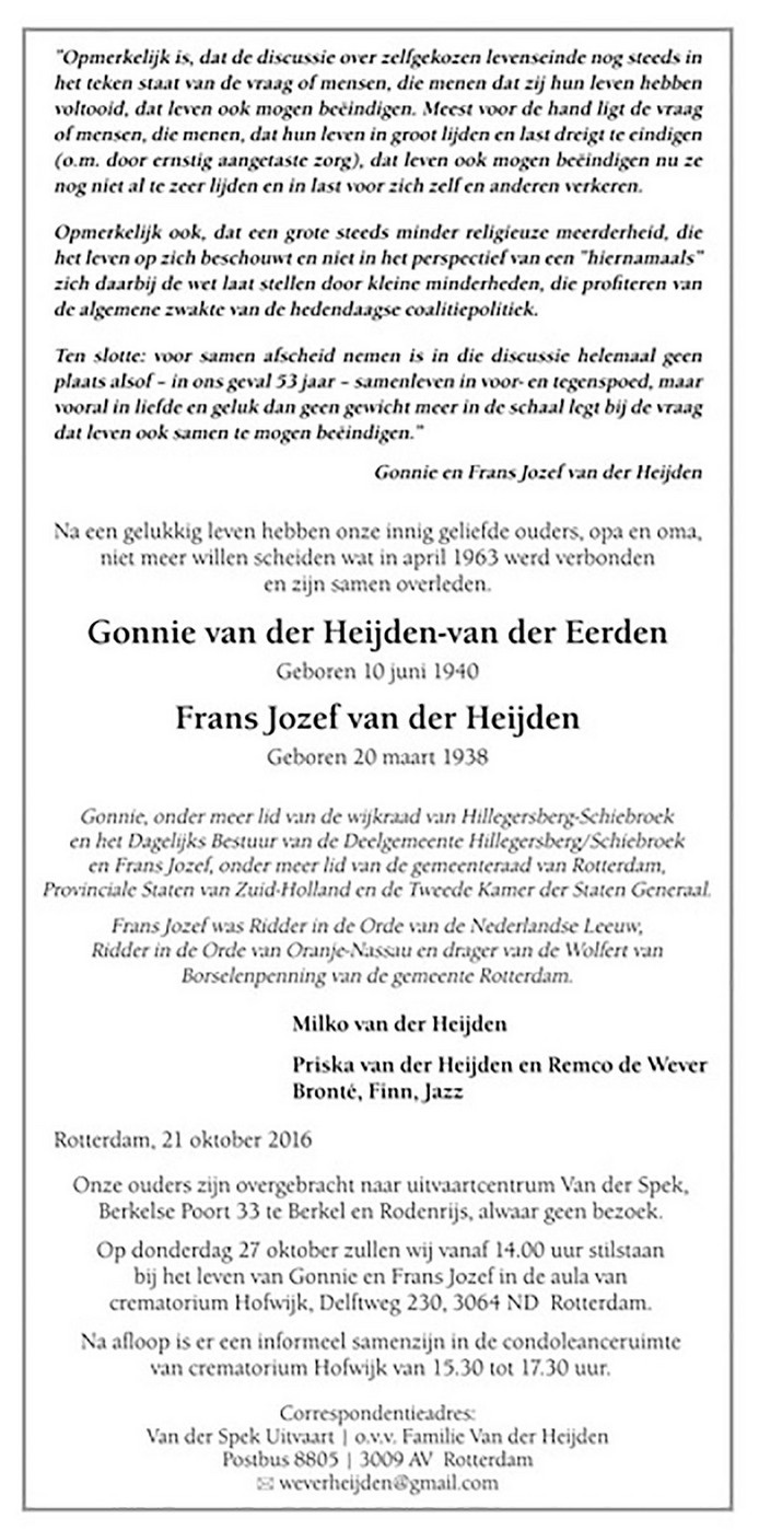 overlijdensadvertentie